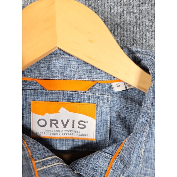 Orvis Women's Tech‎ Chambray Short-Sleeve Work Shirt Size S - Picture 9 of 12